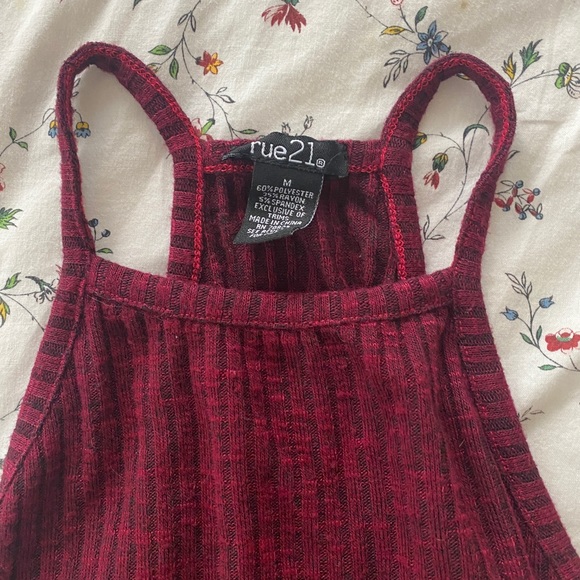 Burgundy Square Neck Cami - Picture 2 of 3